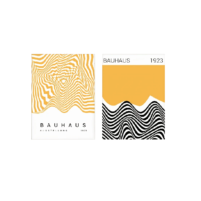 Set de 2 affiches en toile BAUHAUS YELLOW