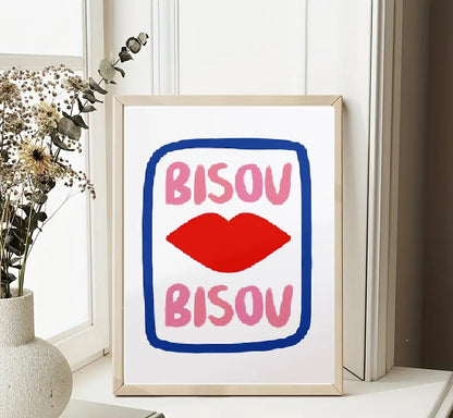 Affiche en toile BISOU BISOU