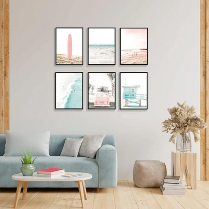 Set de 6 affiches SUMMER BEACH