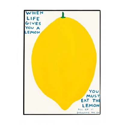 Affiche en toile  CITRON inspiré "DAVID SHRIGLEY"