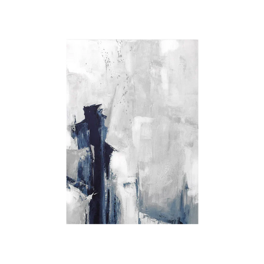 Affiche en toile abstraite BLUE AND GREY