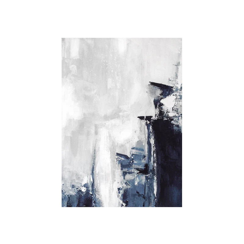 Affiche en toile abstraite BLUE AND GREY