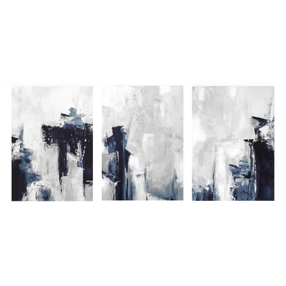 Affiche en toile abstraite BLUE AND GREY