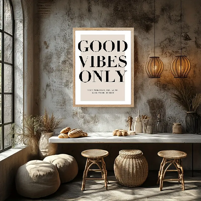 Affiche en toile "GOOD VIBES ONLY"'