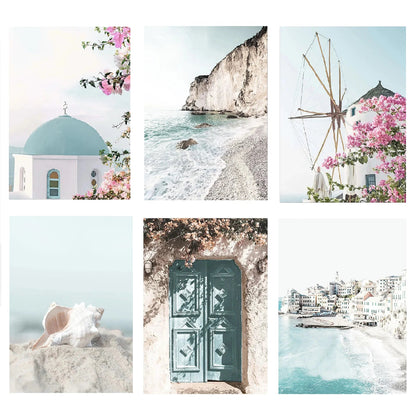 Affiche en toile SANTORINI BEACH