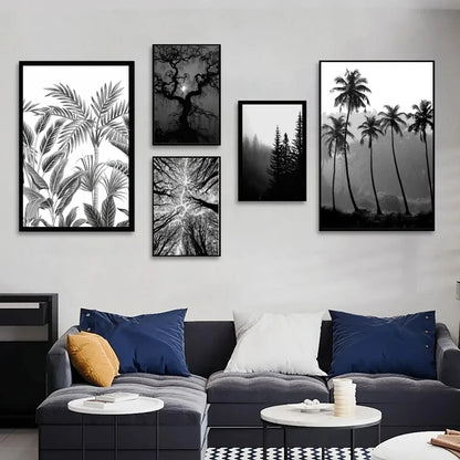 Affiche en toile noir et blanc PALMERS