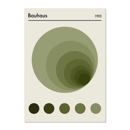 Affiche en toile BAUHAUS SCANDINAVE VERT