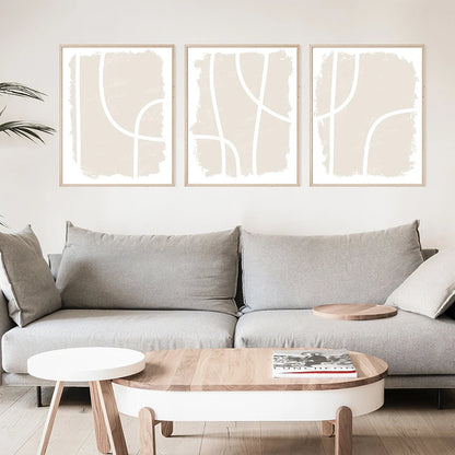 Affiche en toile abstraite NEUTRAL BEIGE