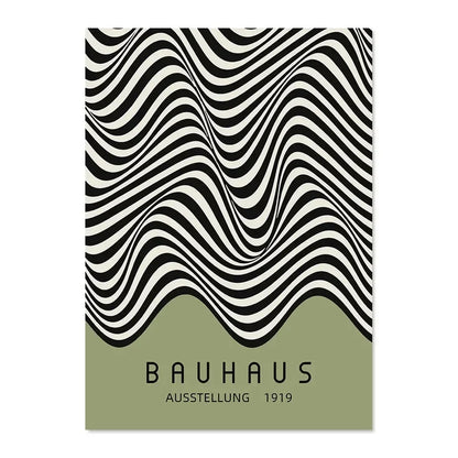Affiche en toile BAUHAUS SCANDINAVE VERT