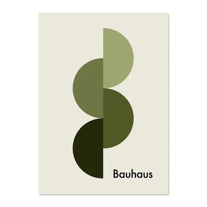 Affiche en toile BAUHAUS SCANDINAVE VERT