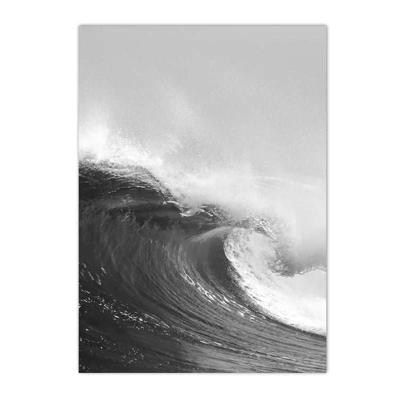 Set de 3 affiches en toile OCEAN WAVES