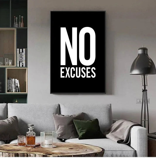 Affiche en toile INSPIRATION NO EXCUSES