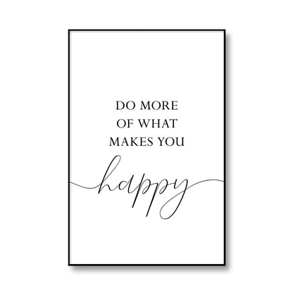 Affiche en toile LOVE HAPPY PLUME