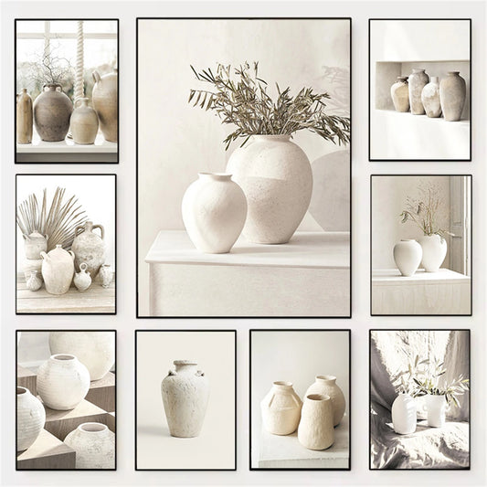Affiche en toile VASE BOHEME OLIVIER
