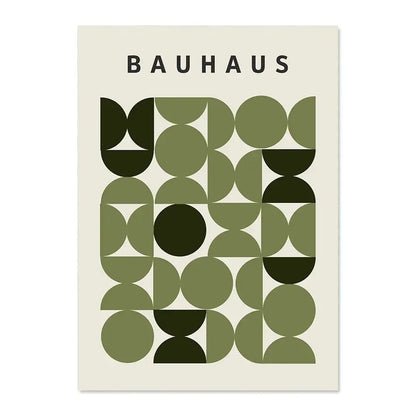 Affiche en toile BAUHAUS SCANDINAVE VERT