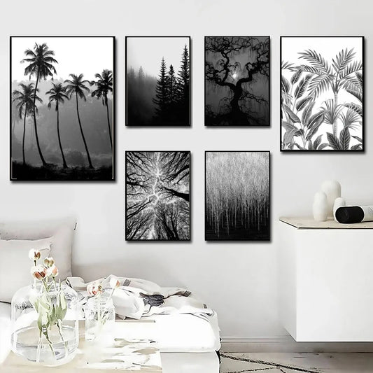 Affiche en toile noir et blanc PALMERS