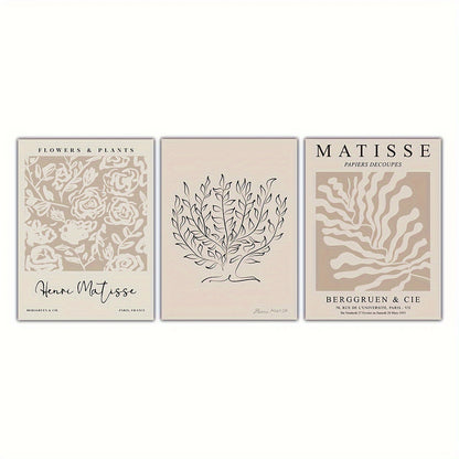 Set de 3 affiches en toile MATISSE